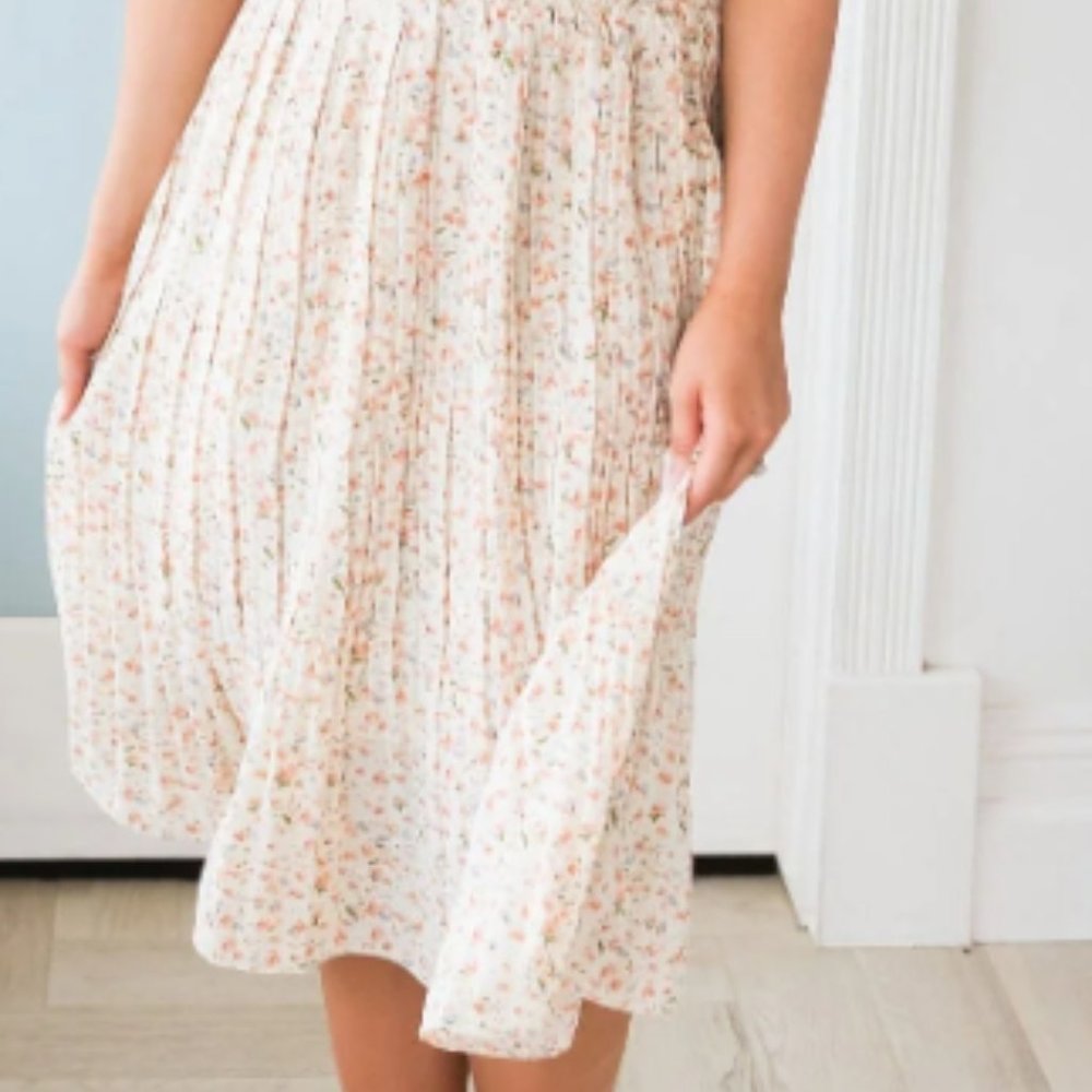 Neesees Dresses ALWAYS BLOOMING MODEST PLEAT SKIRT